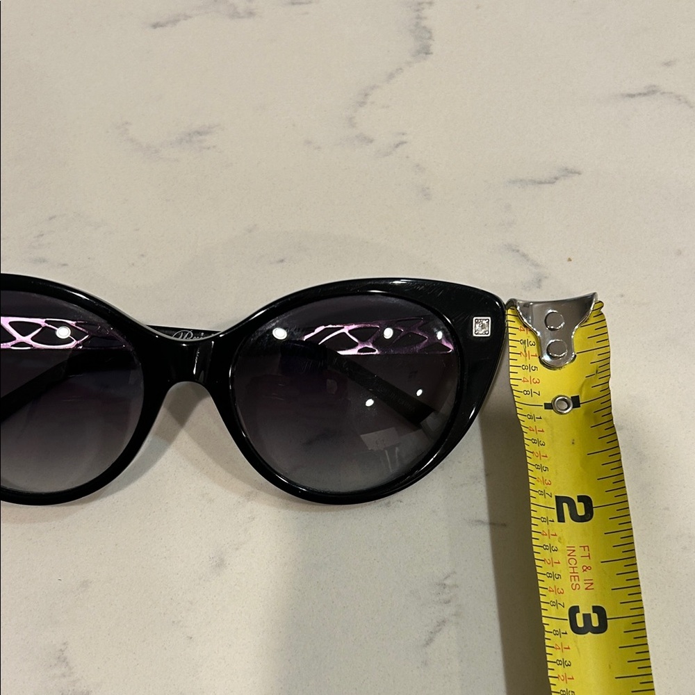 Brighton Glossy Black Cat-Eye Sunglasses - Picture 9 of 12